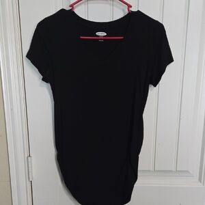 Old Navy Black Cap Sleeve T-Shirt